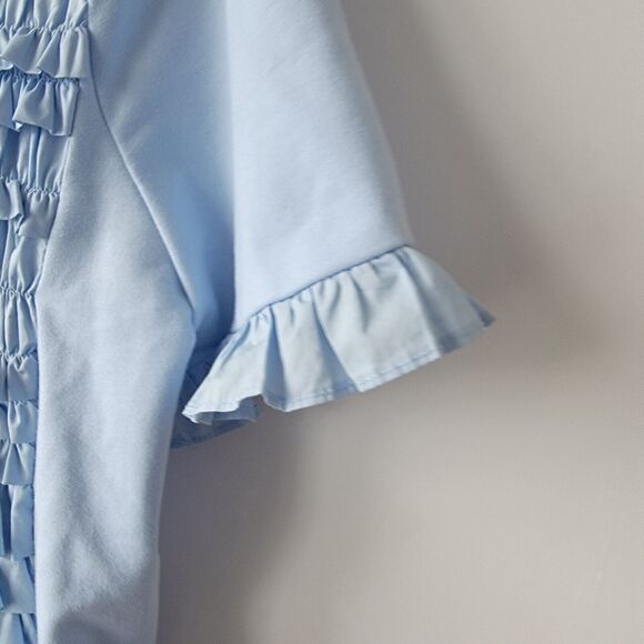 english factory mixed media ruffle detail dress size L - Picture 7 of 11